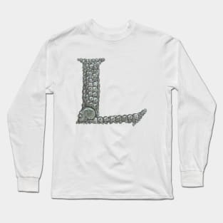 Skull Alphabet L Long Sleeve T-Shirt